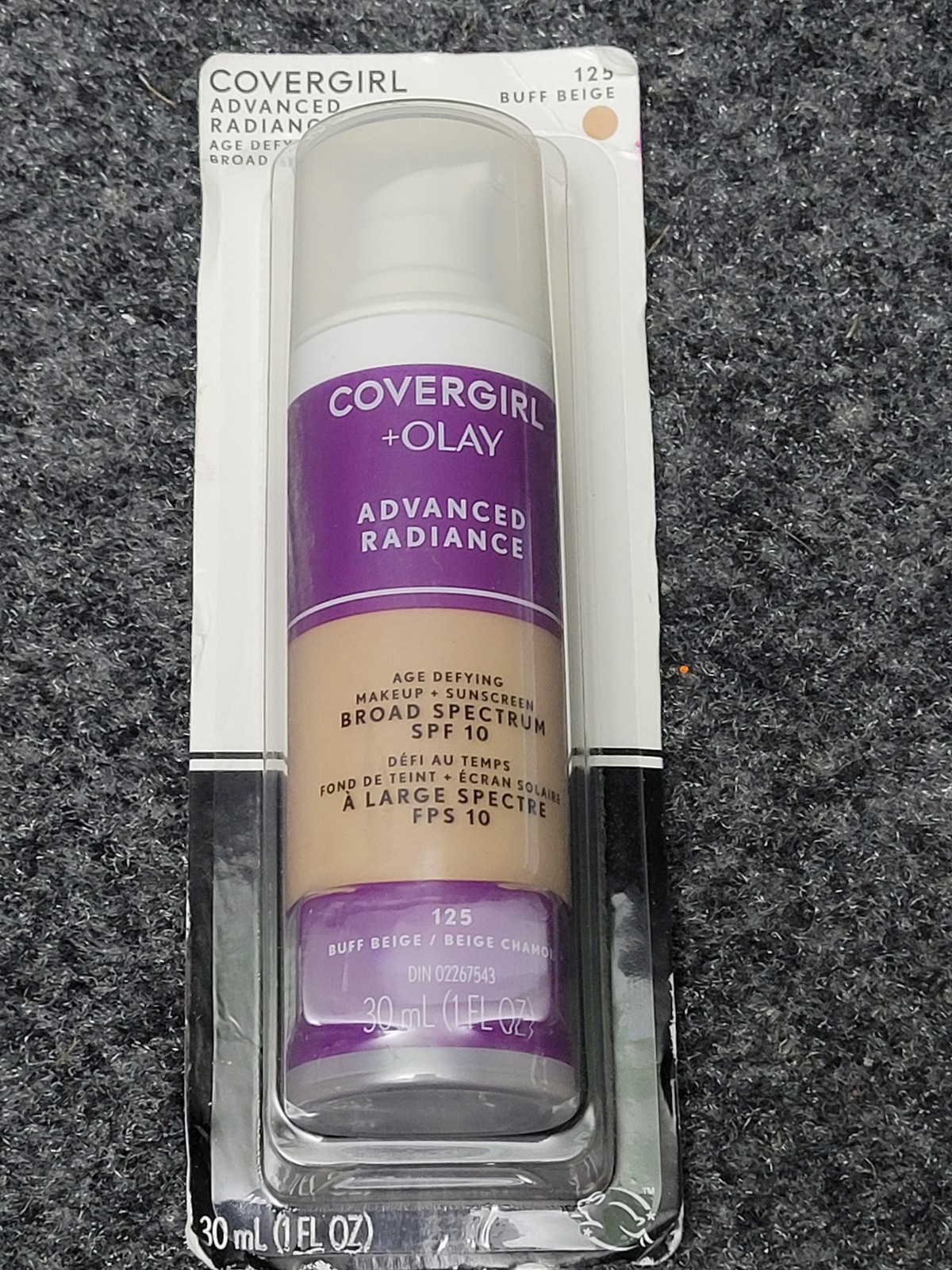 CoverGirl + Olay Advanced Radiance Foundation 125 Buff Beige SPF10 30mL New