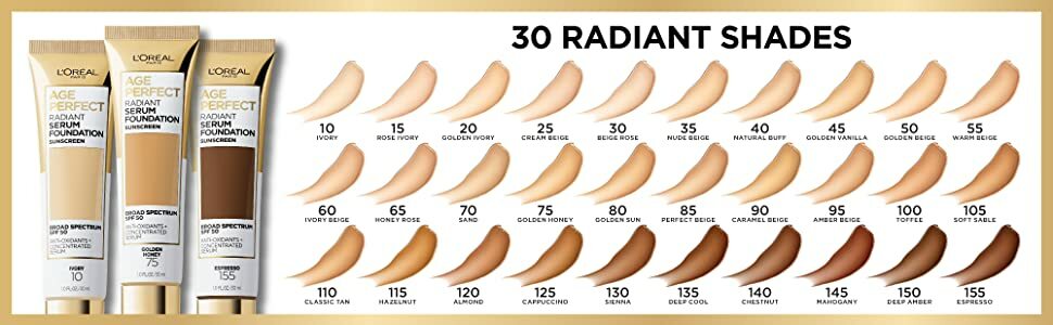 L’Oreal Age Perfect Radiant Serum Foundation – Choose Your Shade Discontinued