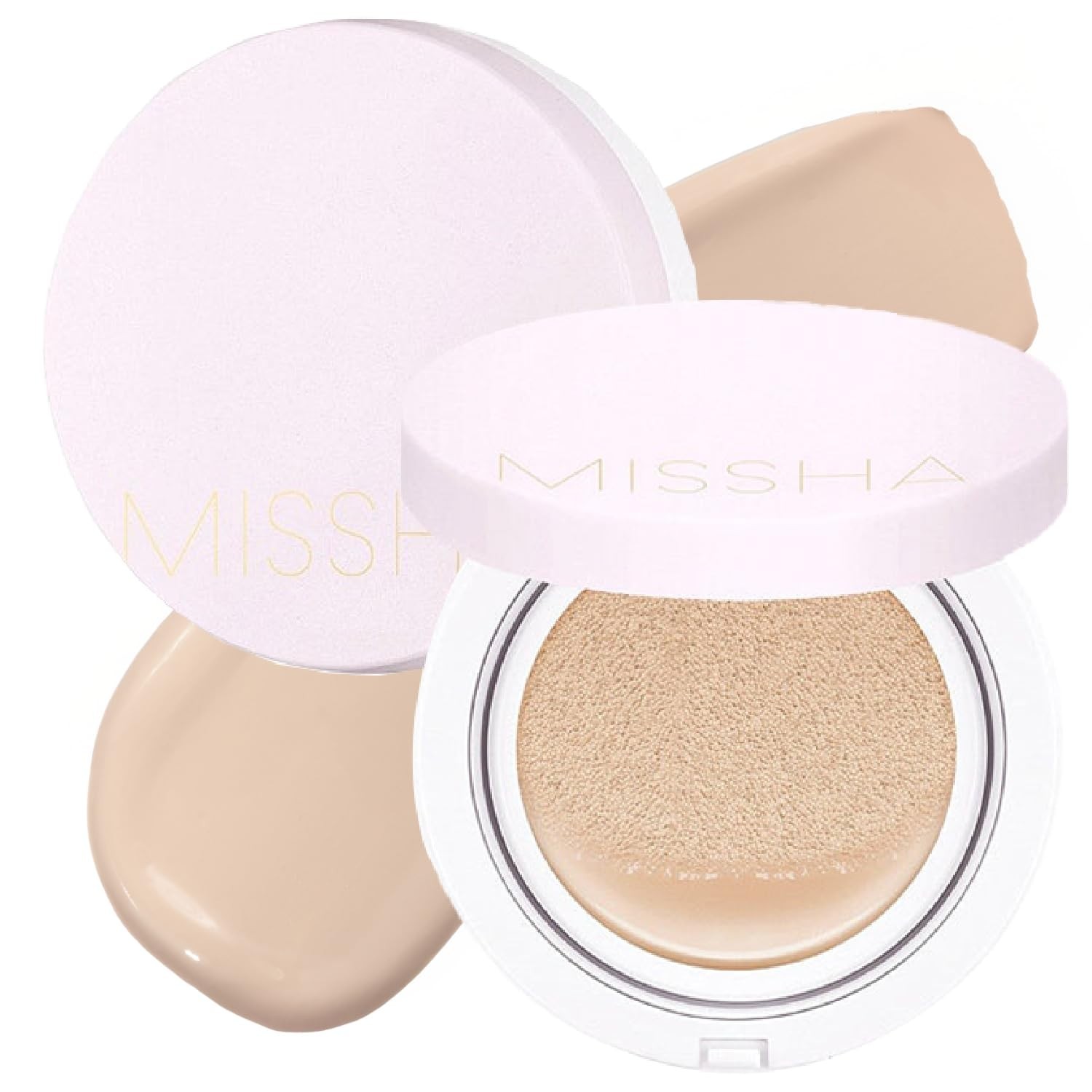 Magic Cushion Foundation 2 Pack – Light Beige, Flawless Coverage, Dewy Finish, E