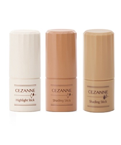 CEZANNE Highlight Stick / Shading Stick Face Contour Highlighter/Bronzer 3 Color