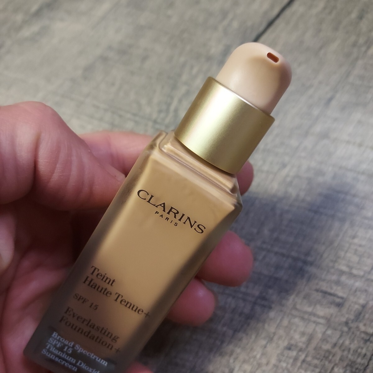 Clarins Everlasting Foundation + CAPPUCCINO 114 SPF 15 Full Sz 1.1oz