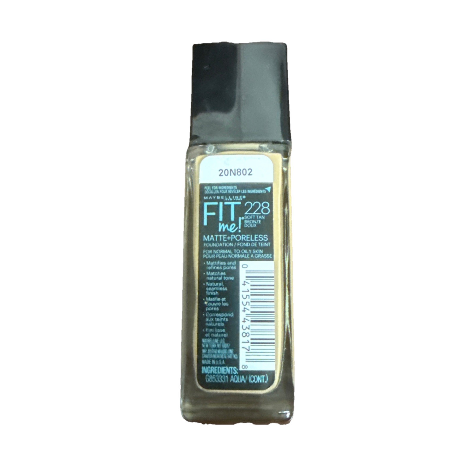 Maybelline Fit Me Matte + Poreless Liquid Foundation – 228 SOFT TAN