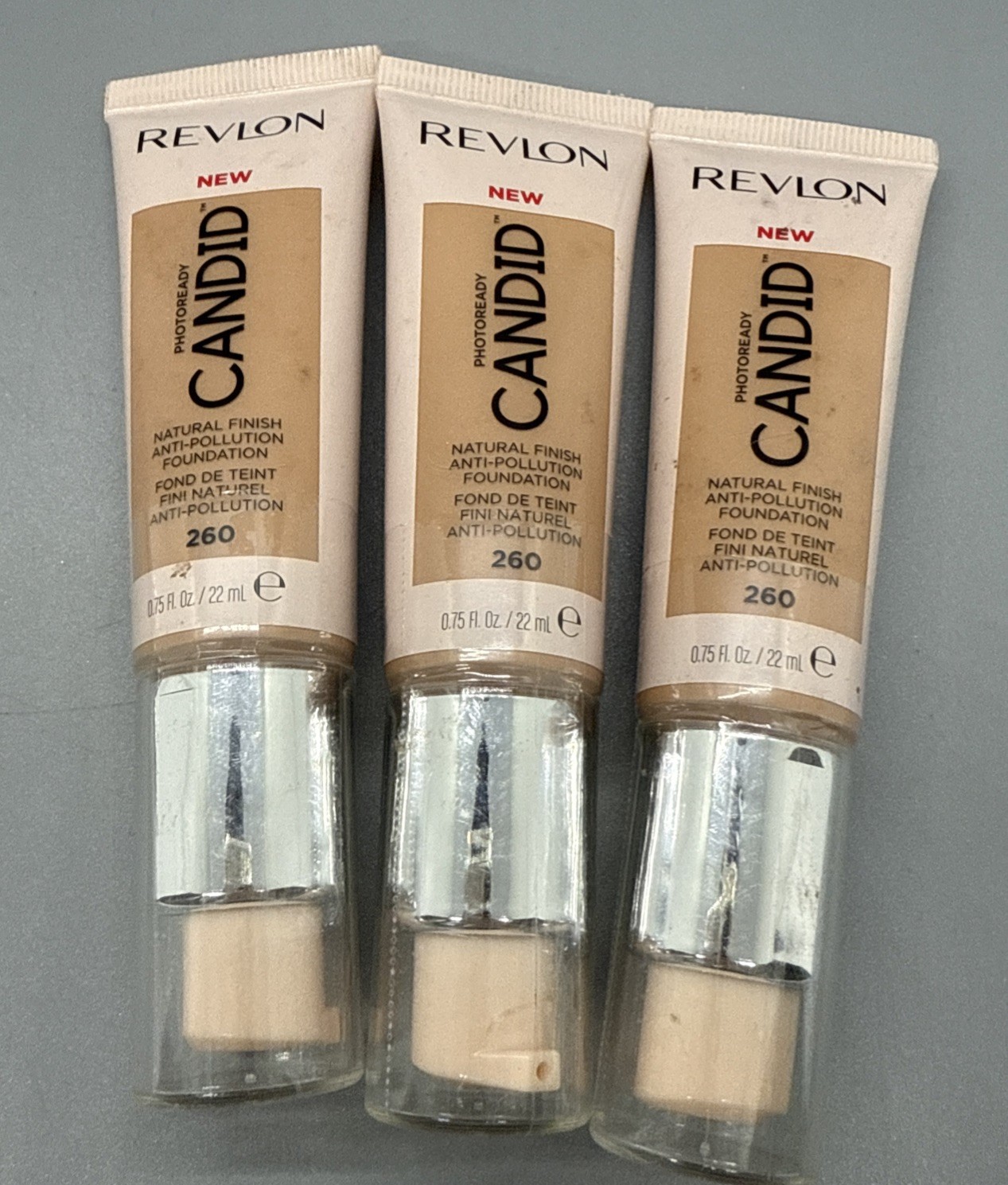3 Pack: Revlon Photoready Candid Natural Finish Foundation 260 Chai SEALED