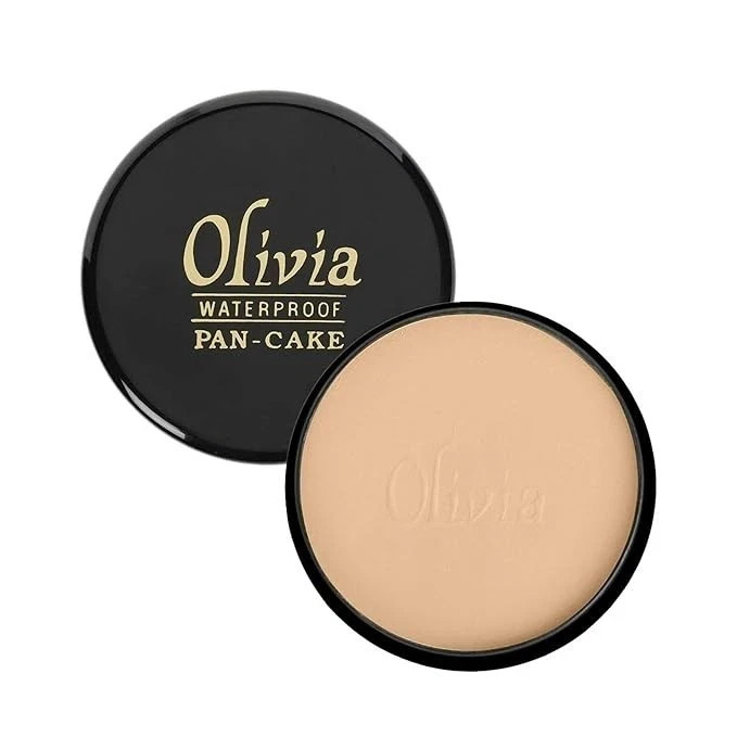 Olivia Pan Cake 25g, Dark Beige-28 | 100% Waterproof | Full Coverage | Smudge