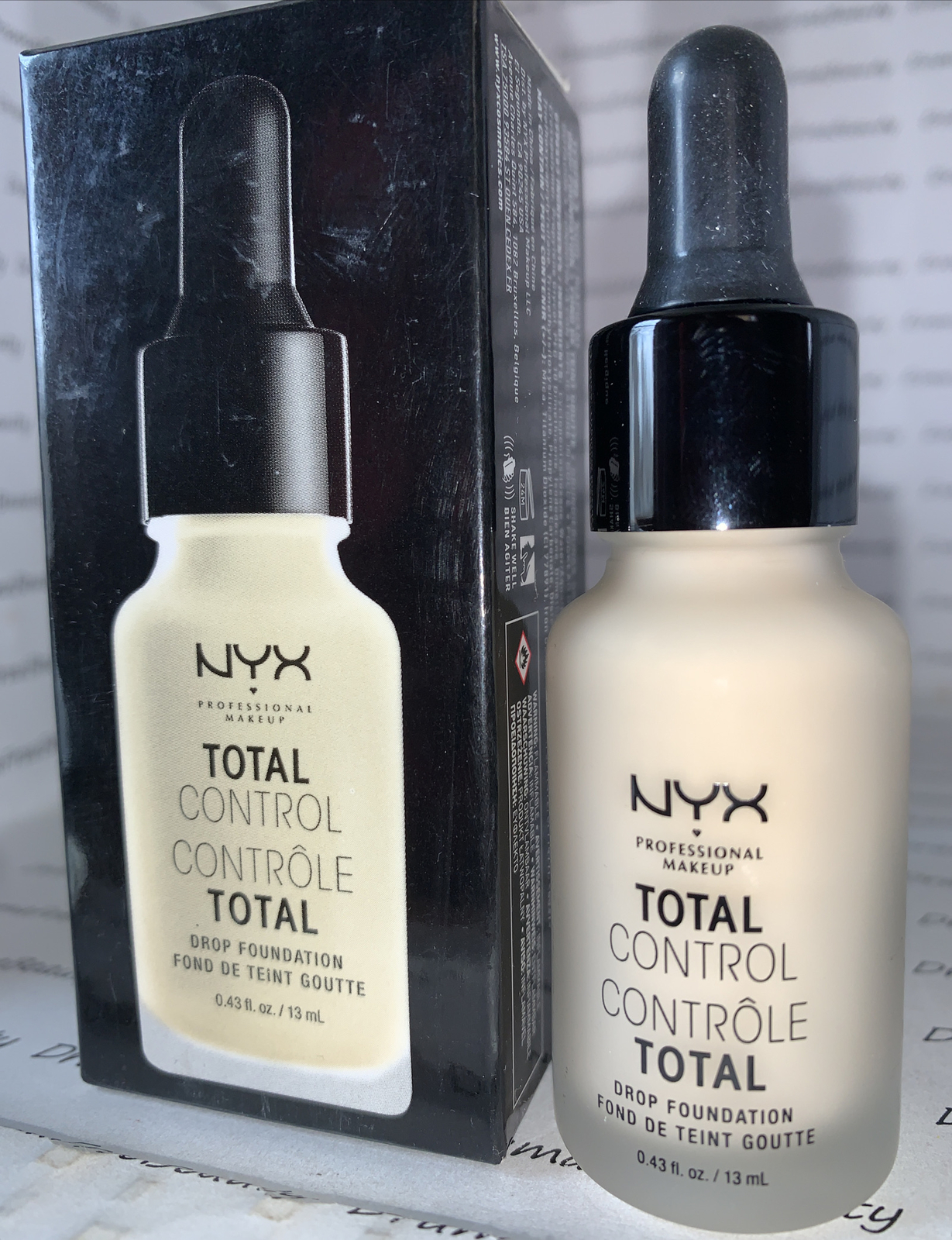 NYX Total Control Pro Drop Skin-Buildable Vegan Foundation TCDF06.5 * NUDE * New
