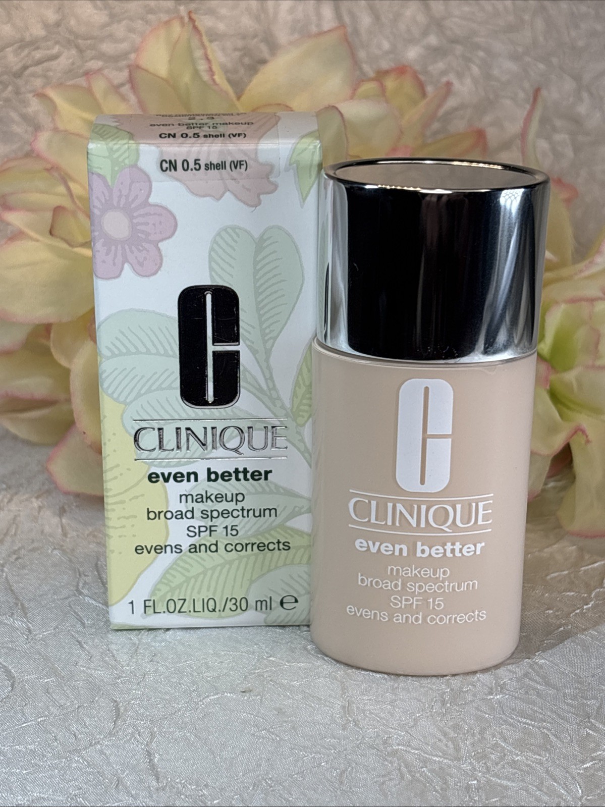Clinique Even Better Makeup Broad Spectrum Makeup SPF 15 – CN 0.5 SHELL NIB Free