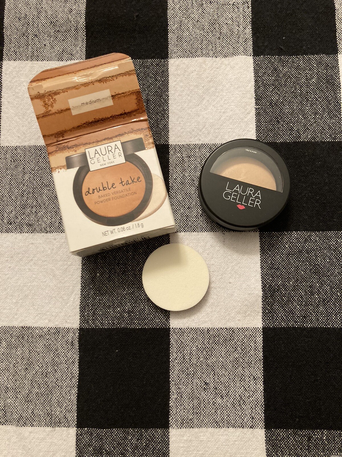Laura Geller MEDIUM Double Take Baked Versatile Powder Foundation Travel Size