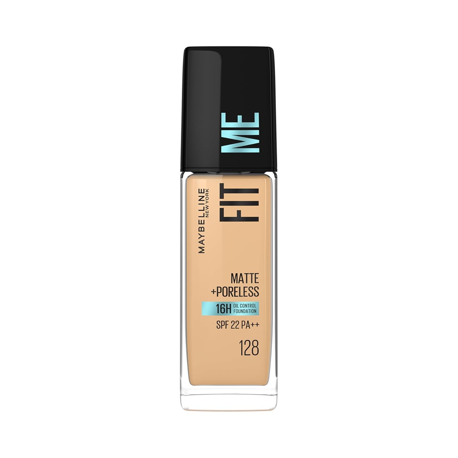 Maybelline New York Fit Me Matte+Poreless Foundation, 128 Warm Nude 30ml