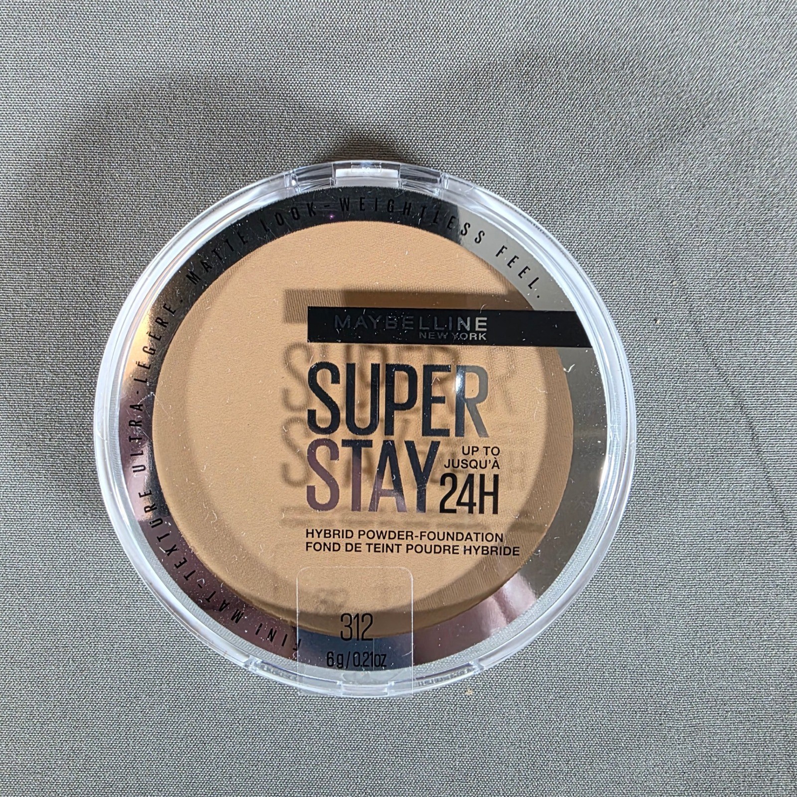 Maybelline Super Stay 24H Hybrid Powder Foundation 312 Matte Full Coverage .21oz