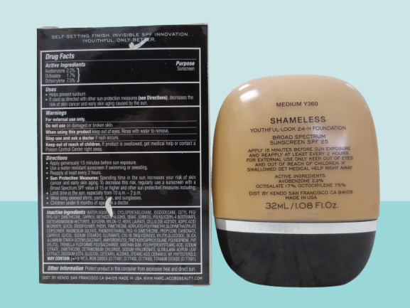 MARC JACOBS SHAMELESS YOUTHFUL LOOK 24HR FOUNDATION MEDIUM Y360 NWB 1.08 OZ