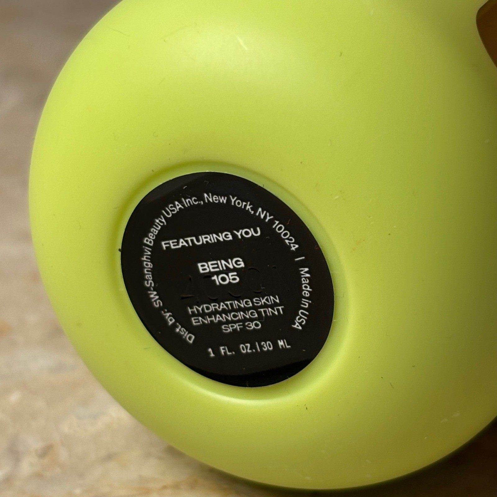 WYN BEAUTY Hydrating Skin Enhancing Tint SPF 30 1oz Being 105 Neon Yellow