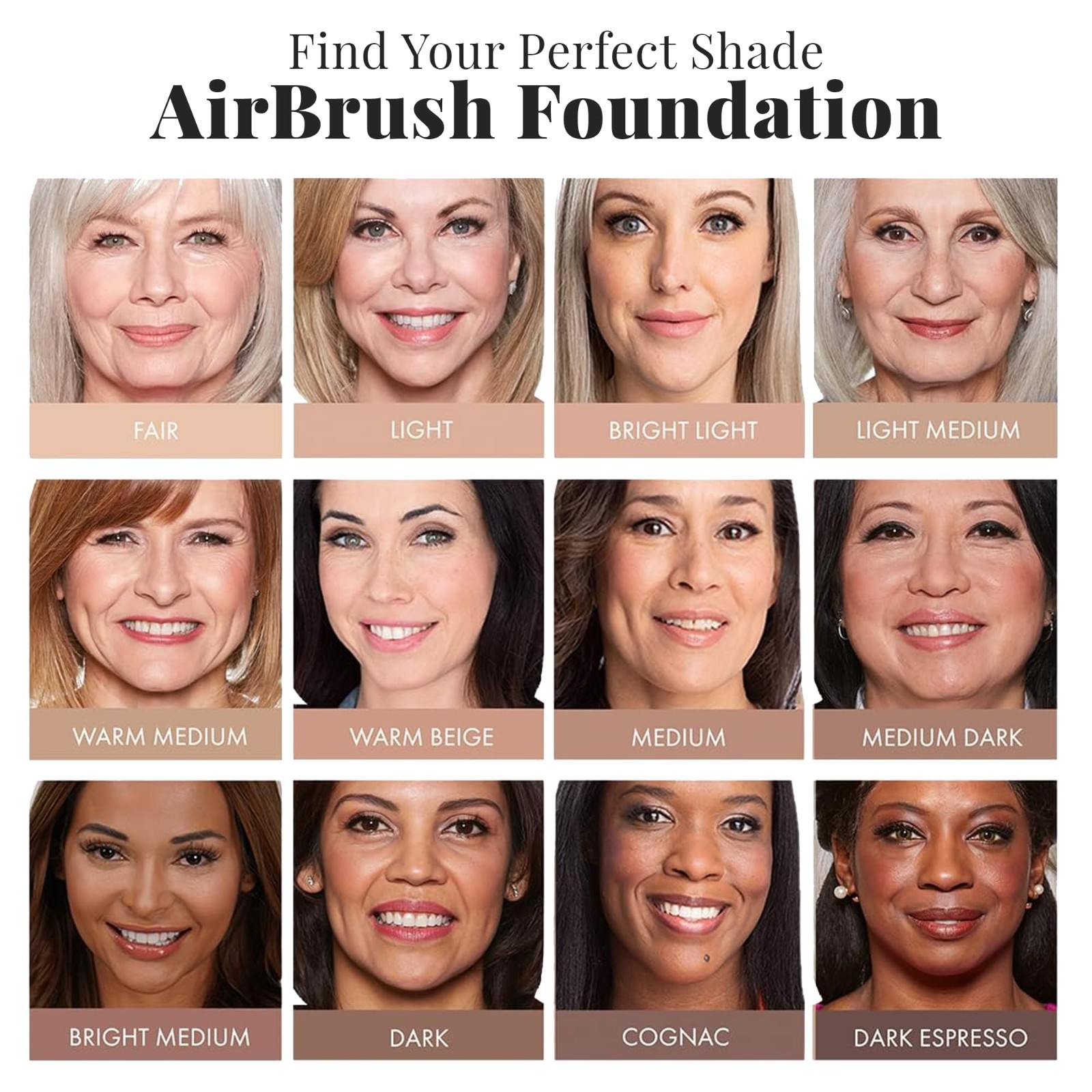 Magic Minerals Airbrush Foundation 2pc Set – Fair | Kabuki Brush, Mist Spray, Bu