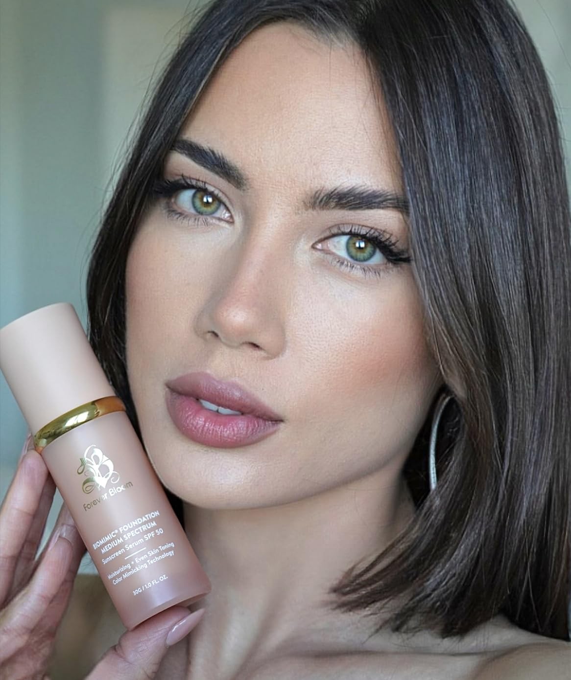 Bio Mimic Foundation Medium Spectrum by Forever Bloom Protecting from Sun wit…