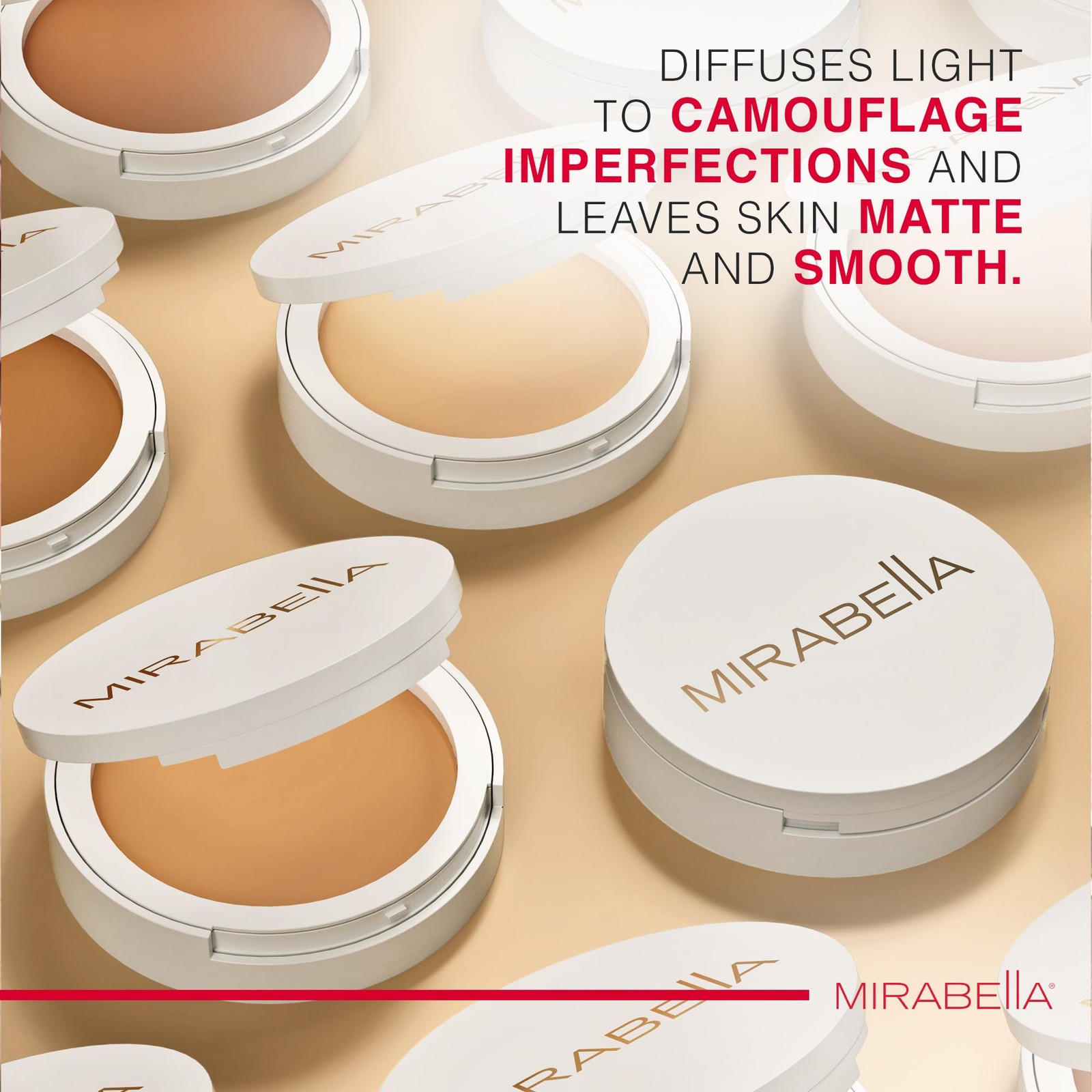 Invincible For All Pure Pressed Powder Foundation Makeup, Buildable Mineral F…