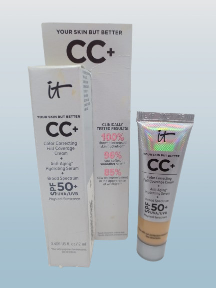 IT COSMETICS CC+ COLOR CORRECTING SPF 50 MEDIUM 0.406 OZ EXP: 2027 BOXED