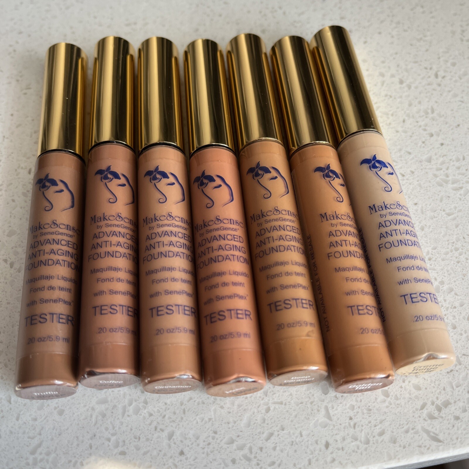 Foundation MakeSense by SeneGence – Advanced Anti-Aging No Box LOT of 7 TESTERS