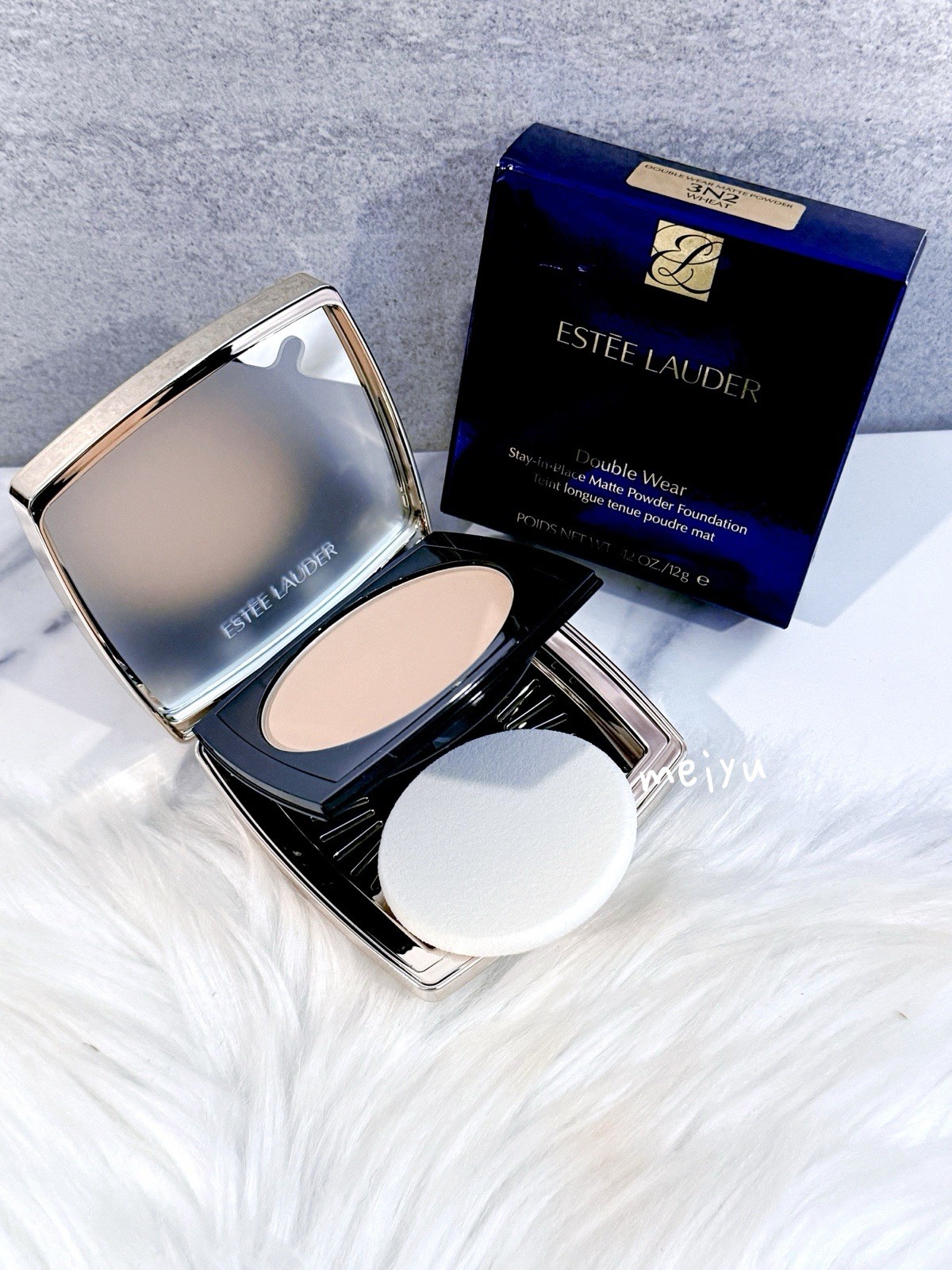 3N2 Wheat, Estee Lauder Double Wear Stay-in-Place Powder Foundation, New In Box