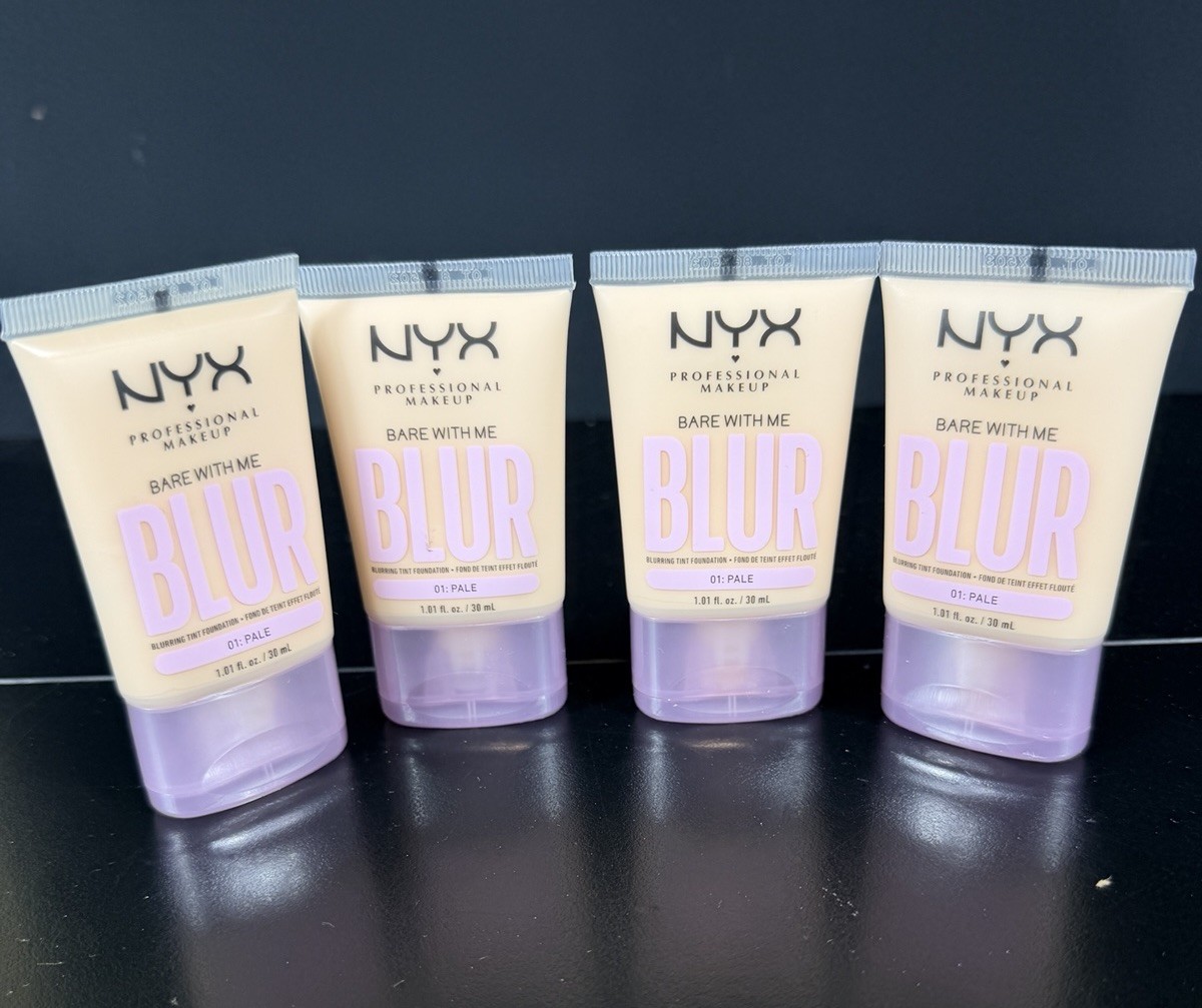 NYX Bare With Me BLUR 01 Pale Lot of 4 Foundation Brand NEW Factory Sealed